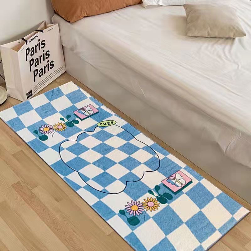 PP Home พรม พรมลายตาราง พรมลายดอกไม้ พรมลายน่ารัก สไตล์เกาหลี พรมปูพื้น ...