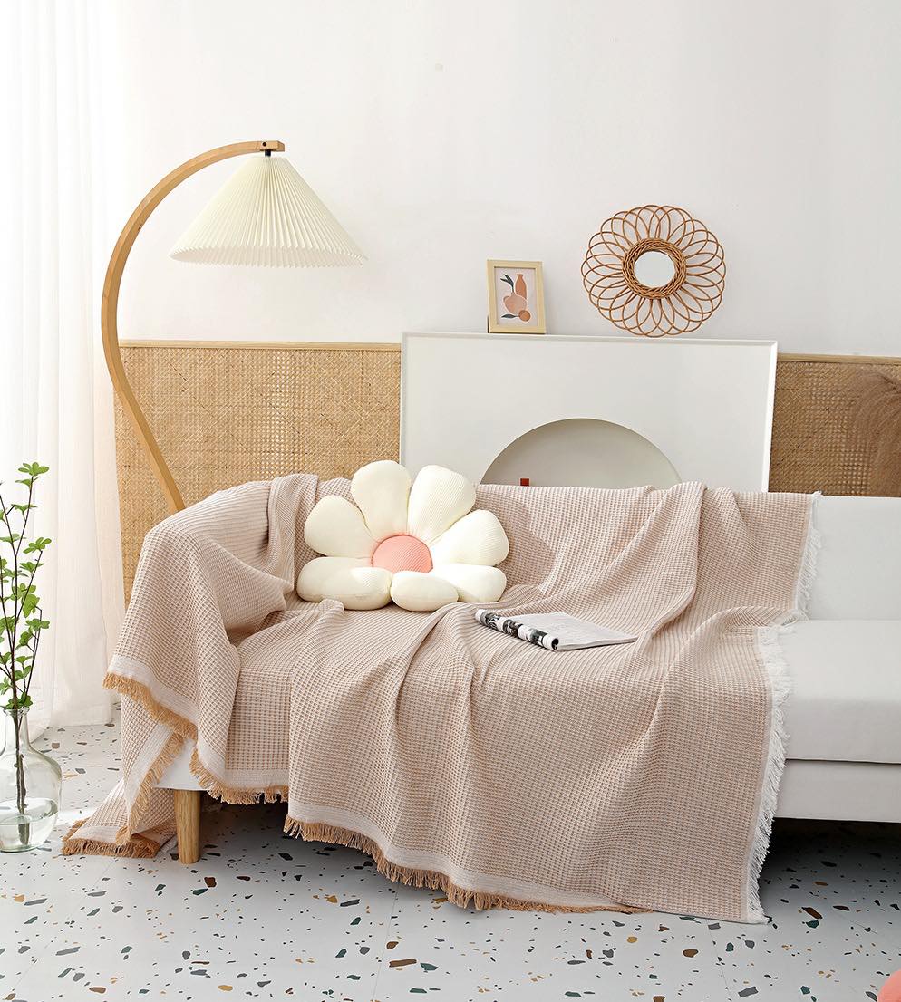 Cute House ผ้าคลุมโซฟา สไตล์มินิมอล minimal ผ้าคลุมโซฟา รุ่นรังผึ้ง 260 ...