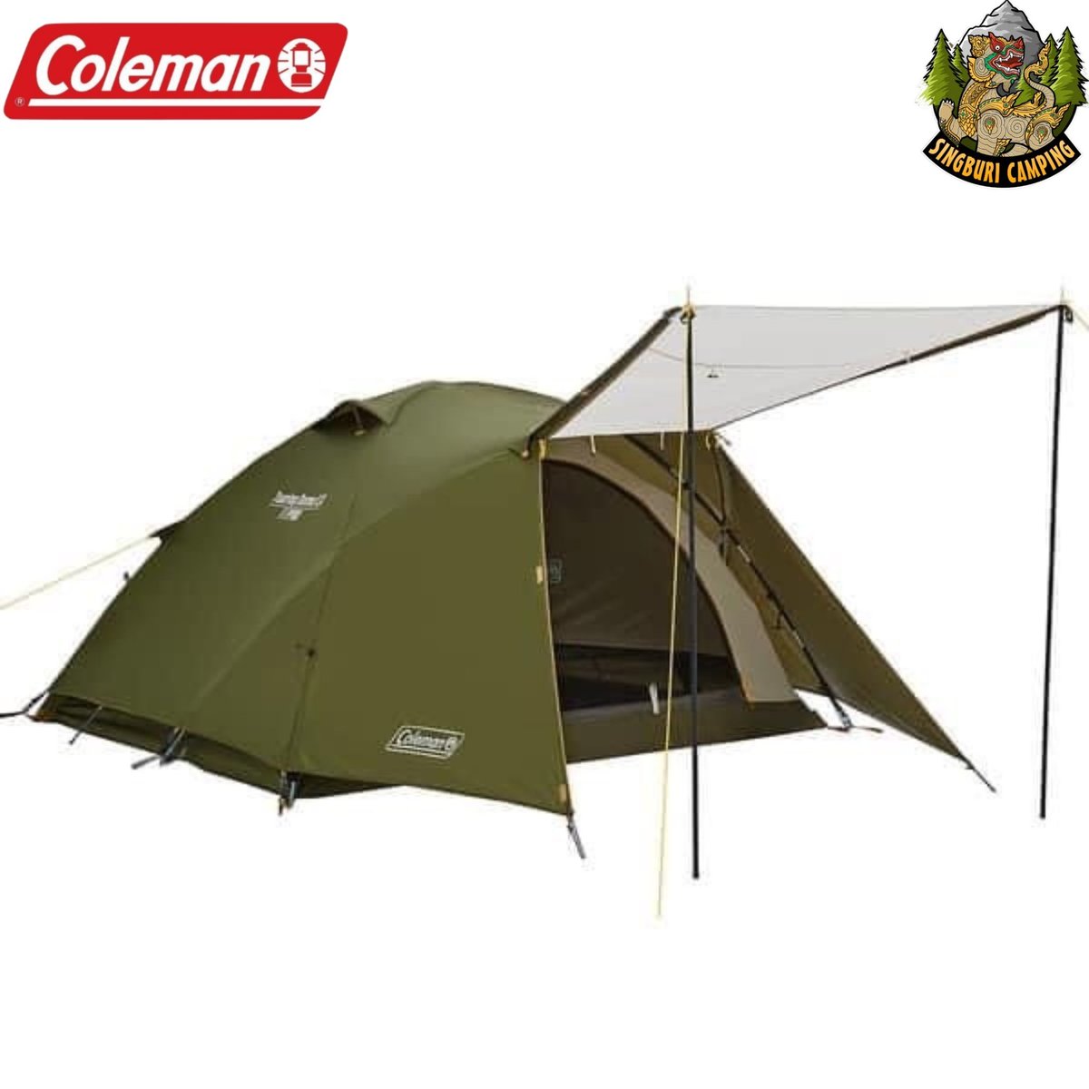 เต็นท์ Coleman Touring Dome LX โดม เขียวโอลีฟ 210x180x110 cm - NocNoc