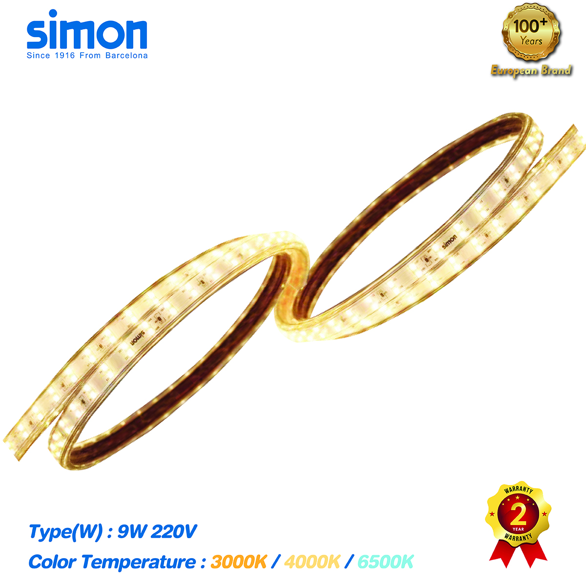 Led Strip Light Simon Simon LED ไฟริบบิ้น ไฟเส้นLED ไฟสายยาง strip light 1เมตร 220V Valor LED ...