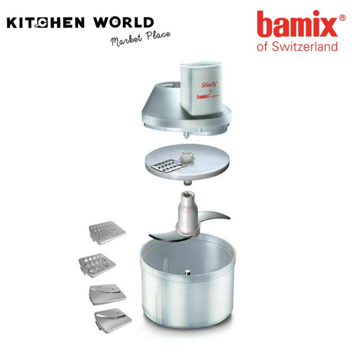 Kitchenworld Bamix ASS Y 150.050 Slicesy 1 5 Light Grey