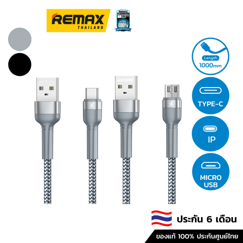 Remax Cable 1M รุ่น RC-124i / RC-124a / RC-124m - สายชาร์โทรศัพท์มือถือ ...