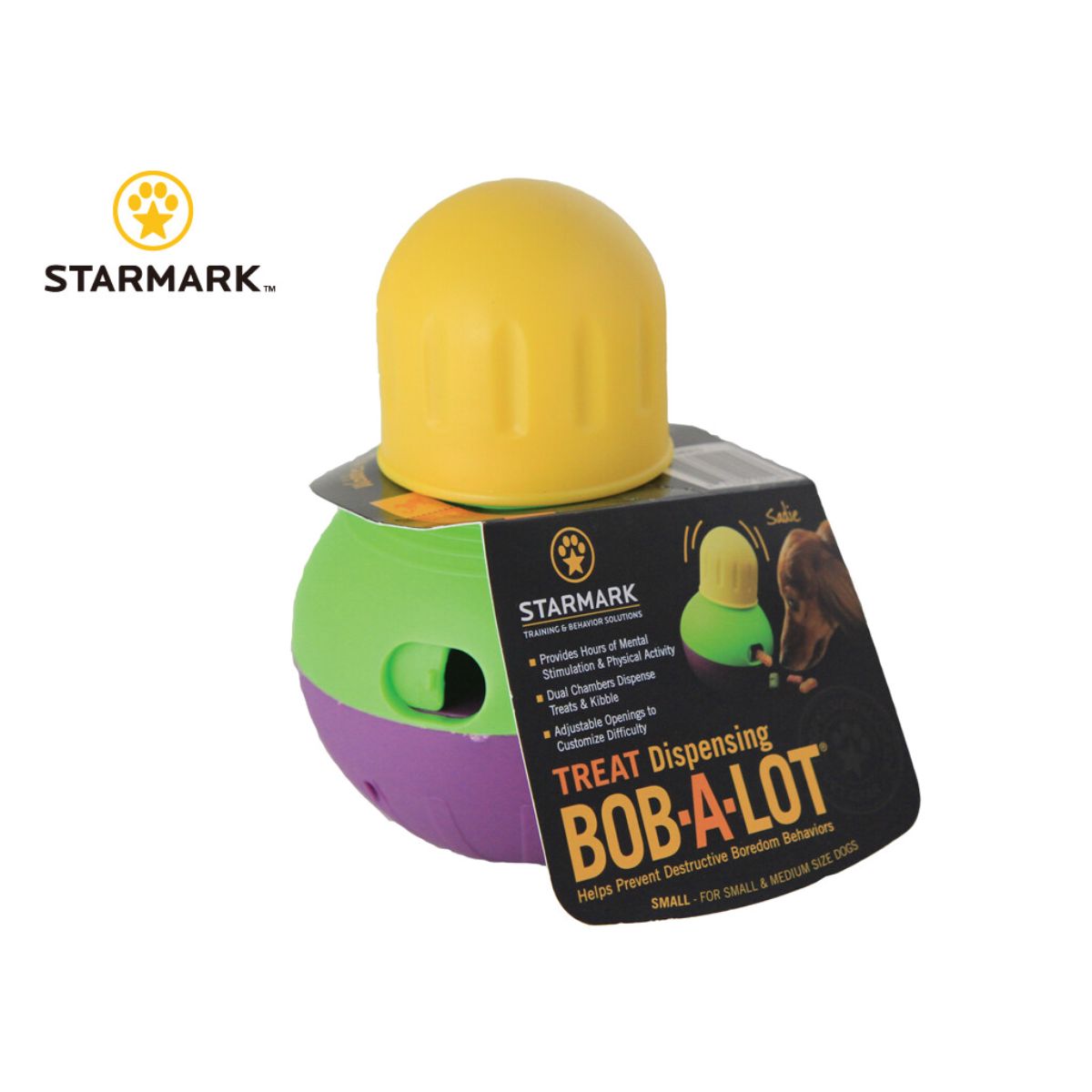 Starmark Treat Dispensing Bob-a-lot Dog Toy-large- 873199000812