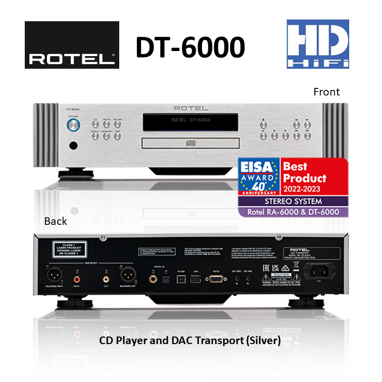 ROTEL DT6000 CD Player and DAC Transport Silver บริษัท เอชดี ไฮไฟ