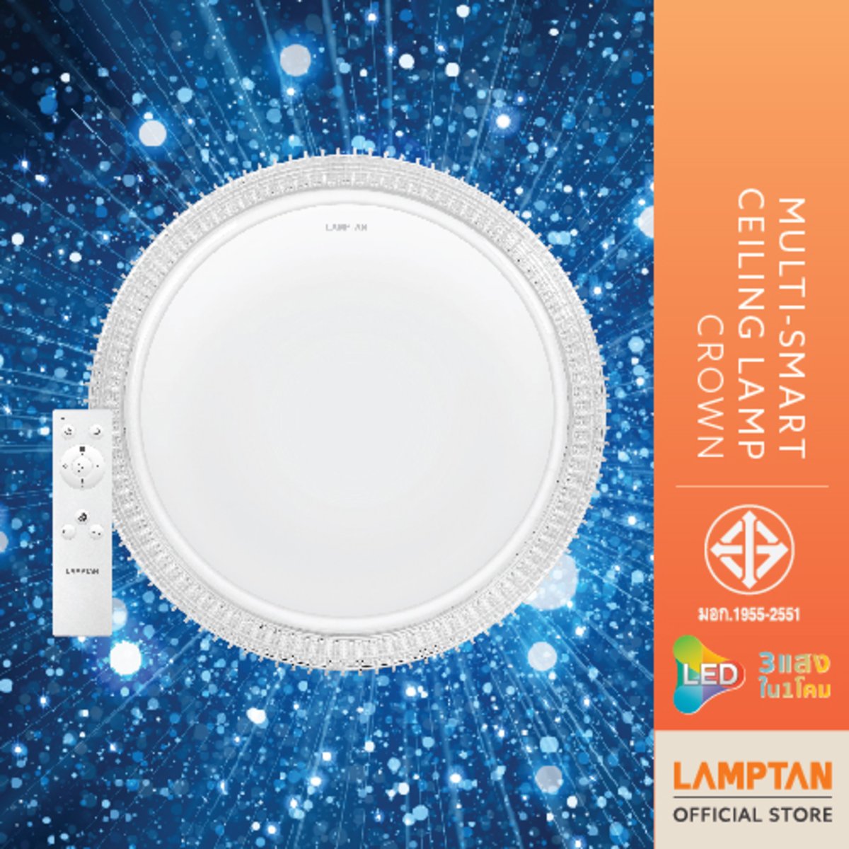 LAMPTAN Multi Smart Ceiling Lamp Crown 36w 24w 3 1