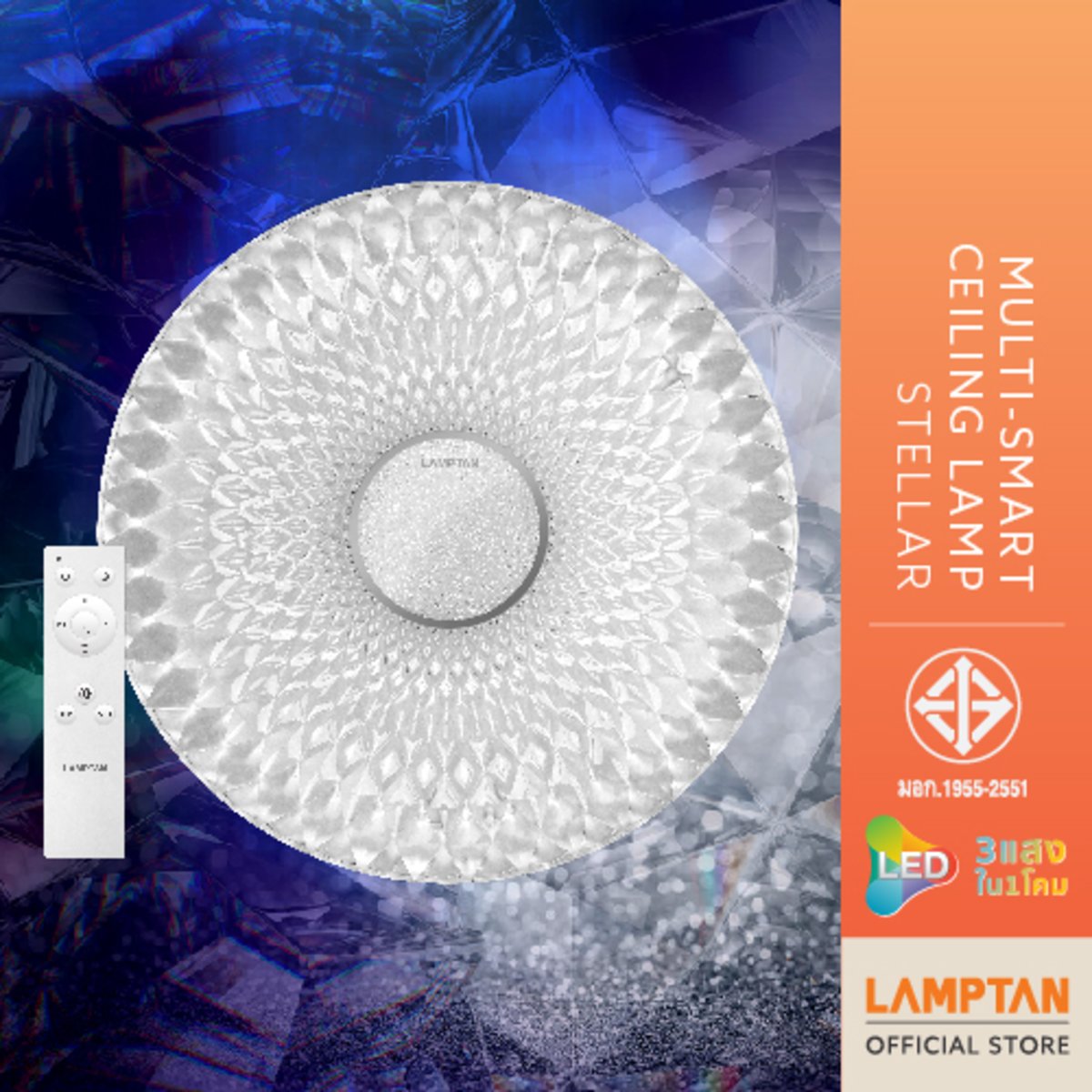 LAMPTAN Multi Smart Ceiling Lamp Stellar 60w 3 1