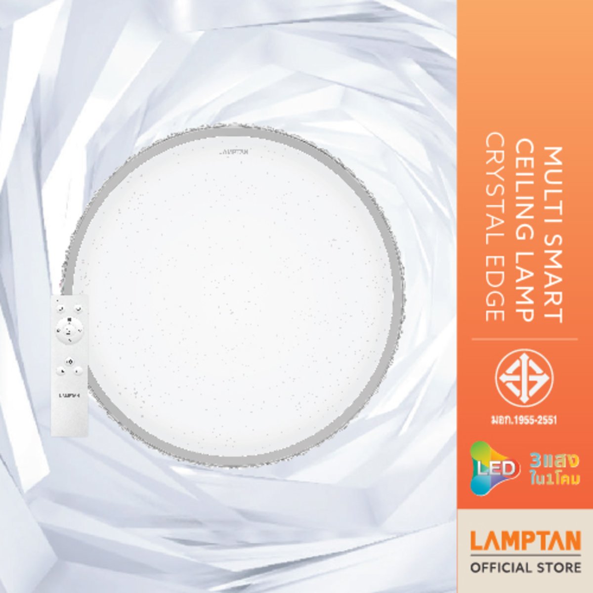 LAMPTAN Multi Smart Ceiling Lamp Crystal Edge 100w 3