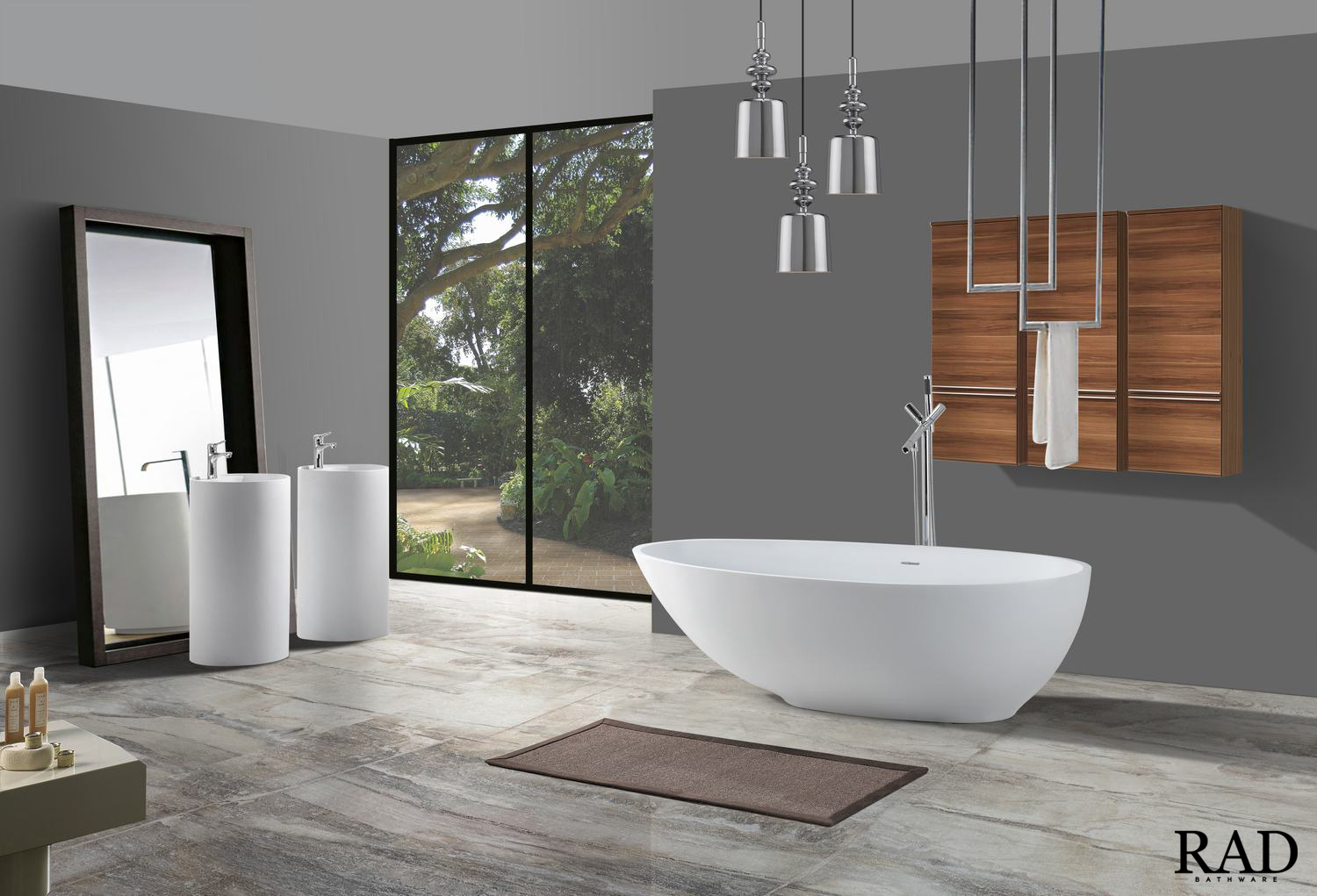 RAD Bathware อ่างอาบน้ำหินสังเคราะห์ รุ่น BT003 1765x1010x510 mm ...