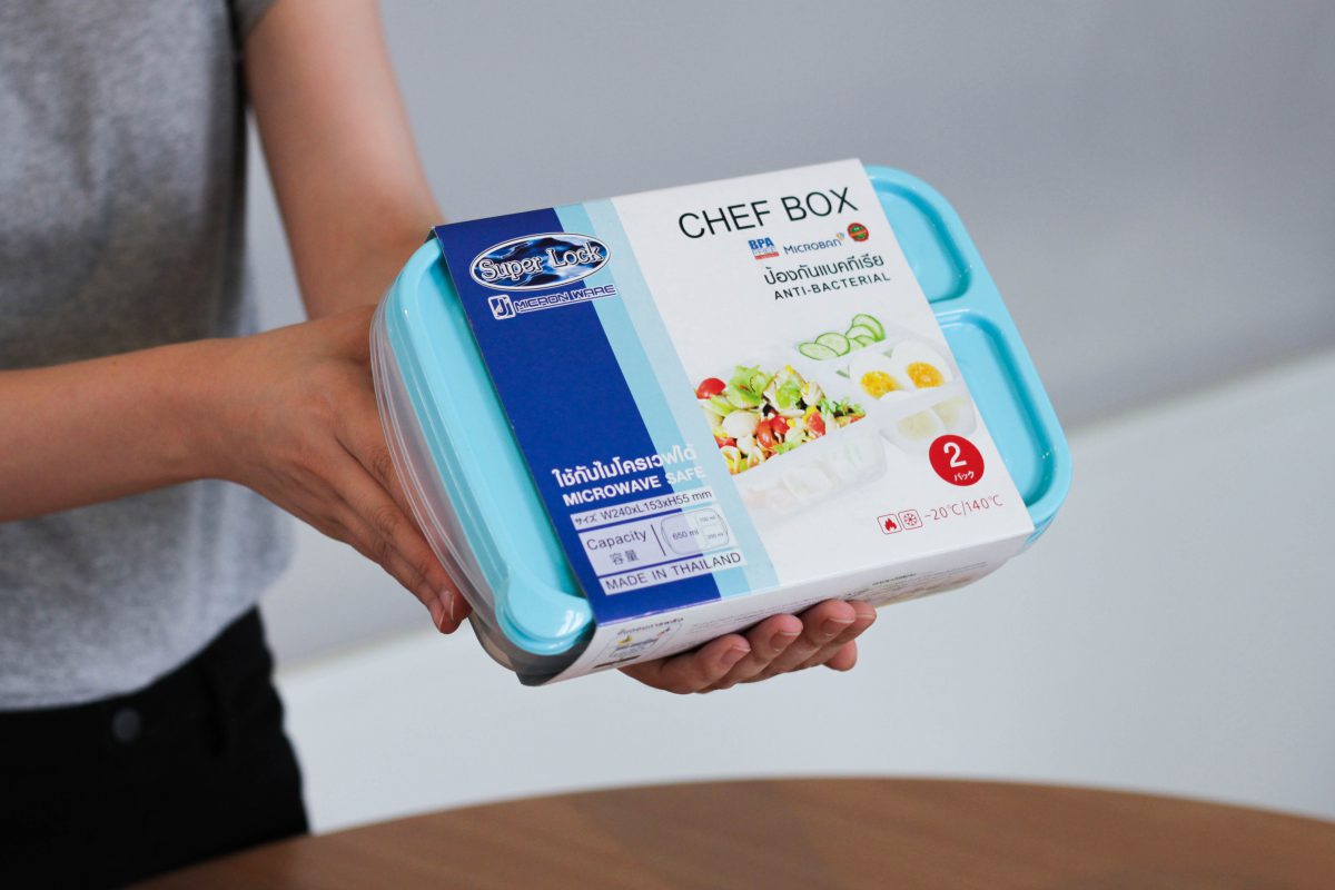 Chef Box Plus Super Lock กล่องใส่อาหาร Chef Box รวม 4 ชิ้น (2 กล่อง) รุ่น 6074 ช่อง ...