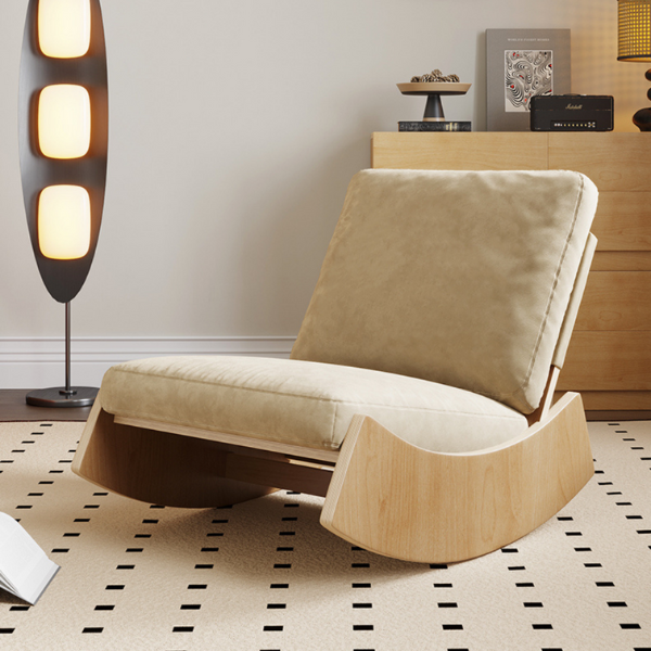 Minimalist Rocking Chir MJhomedesigns เก้าอี้ รุ่น Rocking Chair Minimalist Style CH389 Gray ...