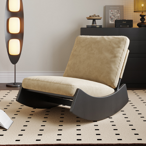 Minimalist Rocking Chir MJhomedesigns เก้าอี้ รุ่น Rocking Chair Minimalist Style CH389 Gray ...