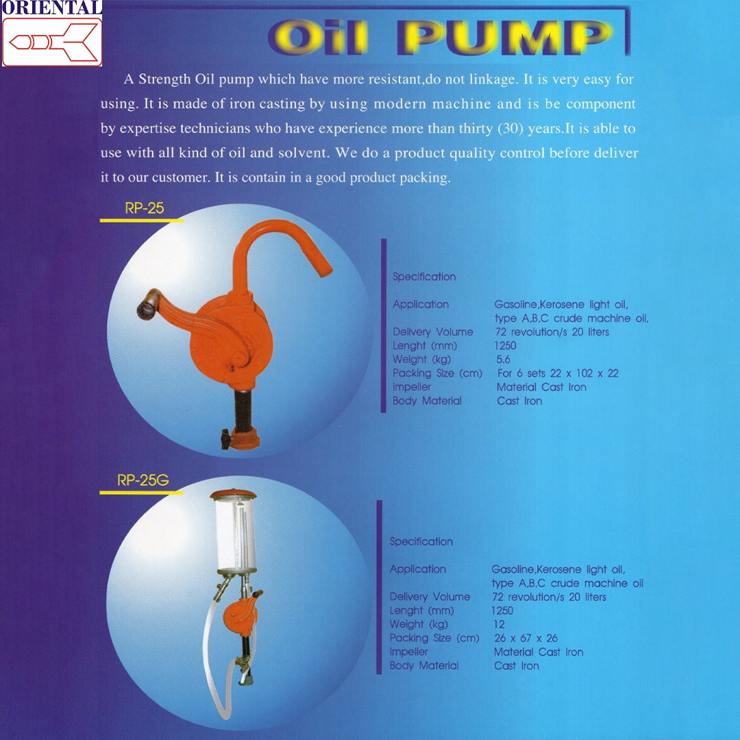 Gmax ปั้มสูบน้ำมันมือหมุน Hand Rotary Oil Pump RP25 บริษัท ไทยถาวรคา