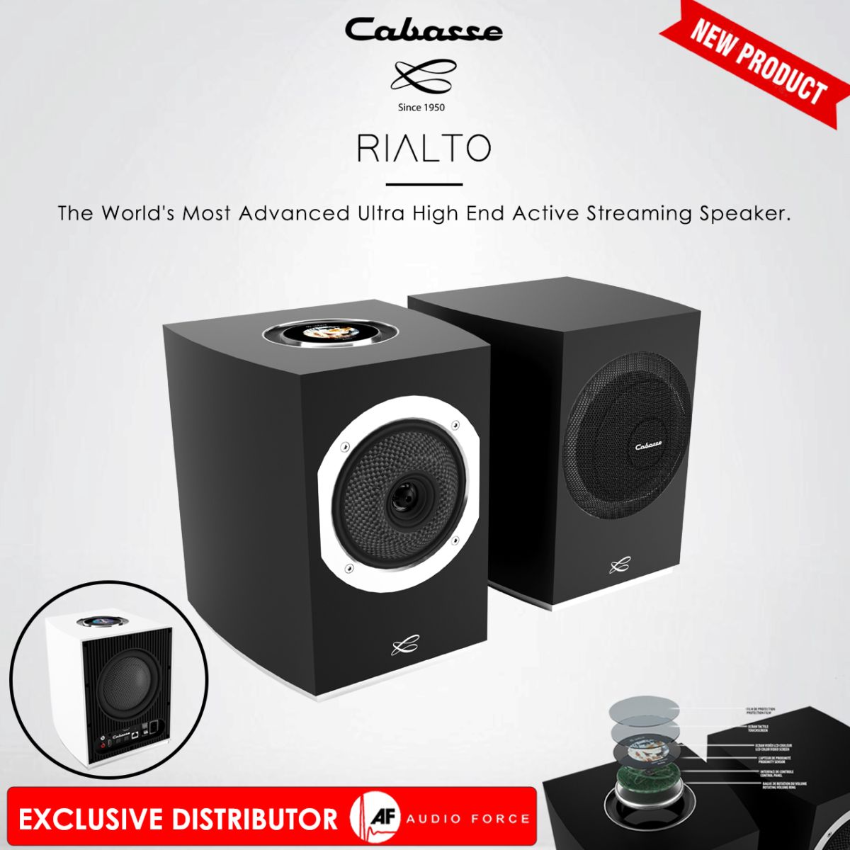 RIALTO : first Cabasse wireless Hi-fi system in a bookshelf format