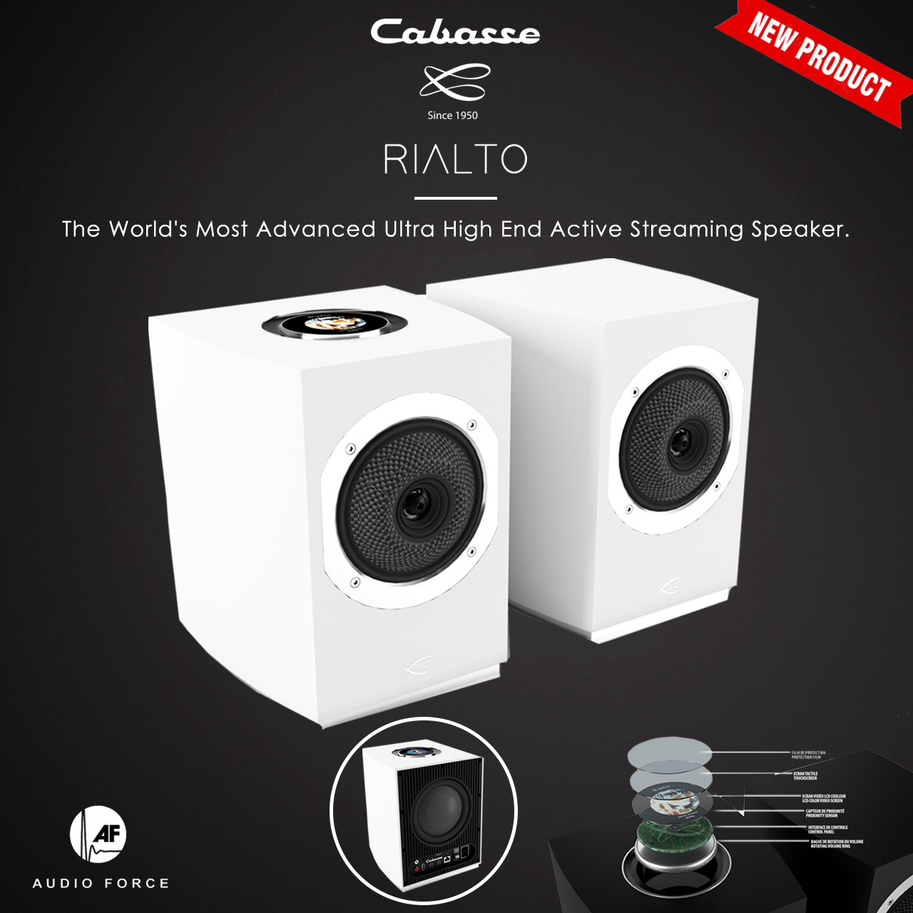 RIALTO : first Cabasse wireless Hi-fi system in a bookshelf format