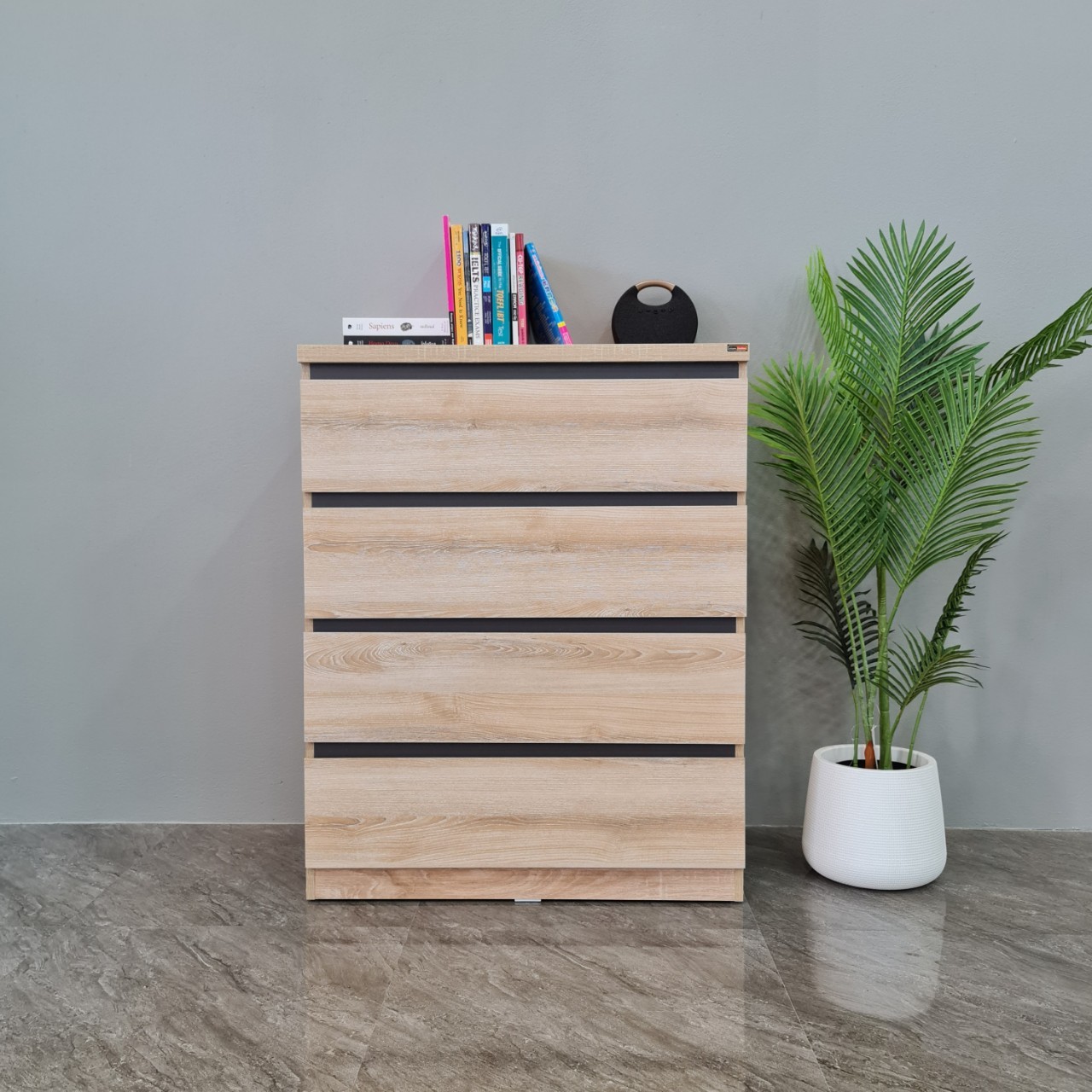 Klong 9 Furniture ตู้ลิ้นชักอเนกประสงค์ รุ่น DW8003 โซลิดกราไฟต์