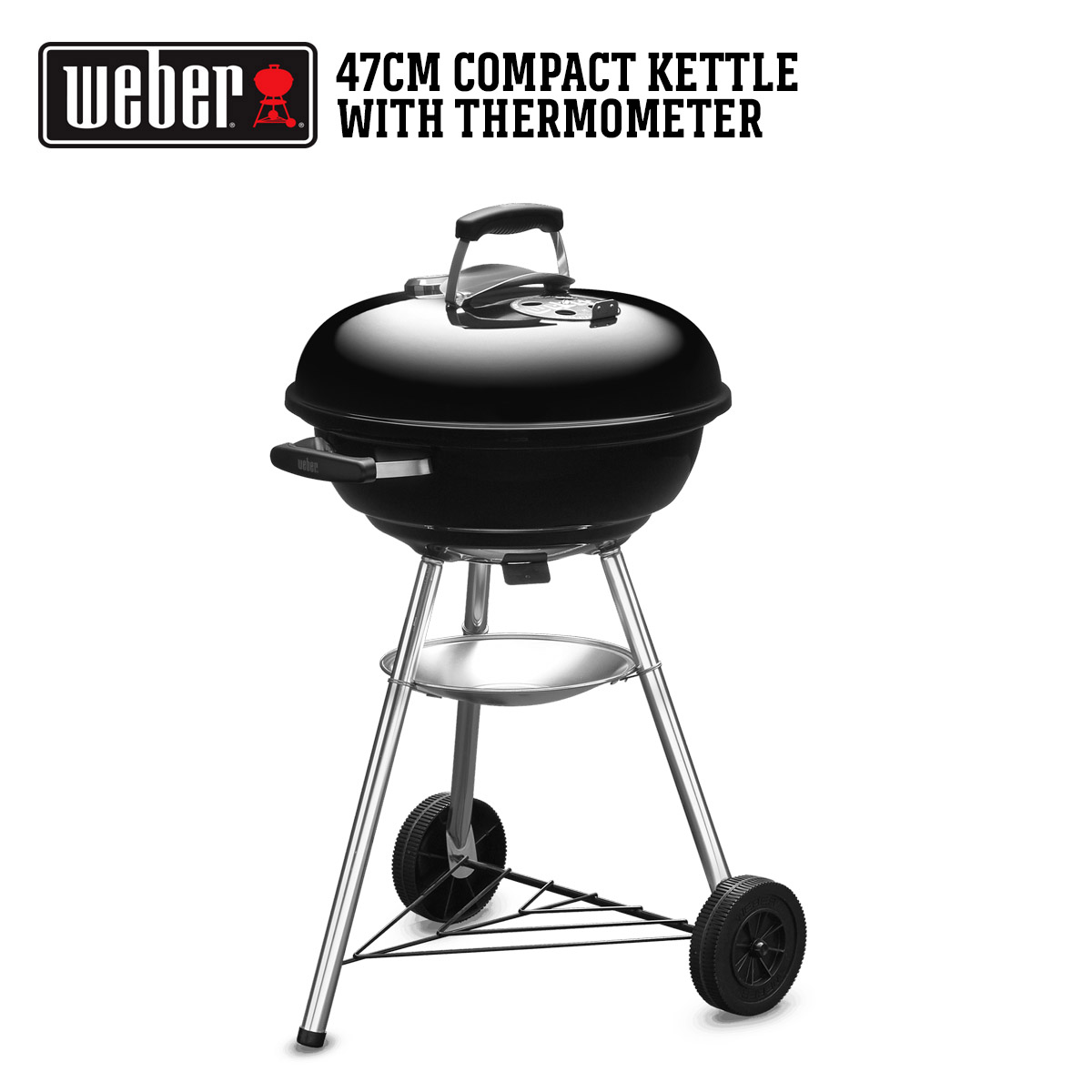 WEBER เตาถ่านบาร์บีคิว 47cm Compact Kettle Charcoal Grill with