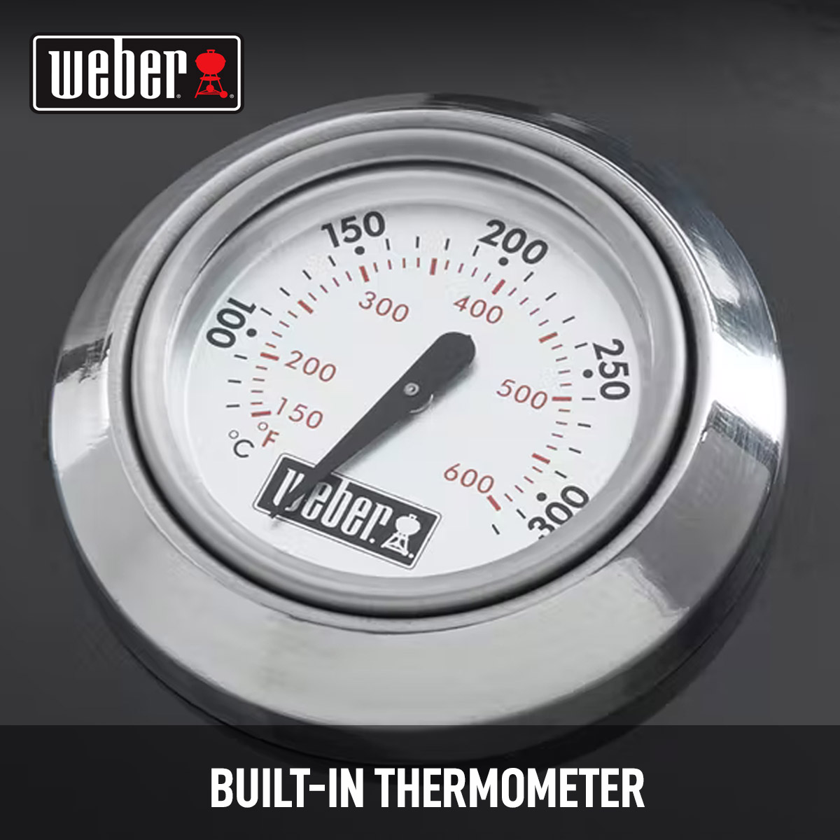 WEBER เตาถ่านบาร์บีคิว Smokey Joe Premium with Thermometer 37ซม. สีดำ