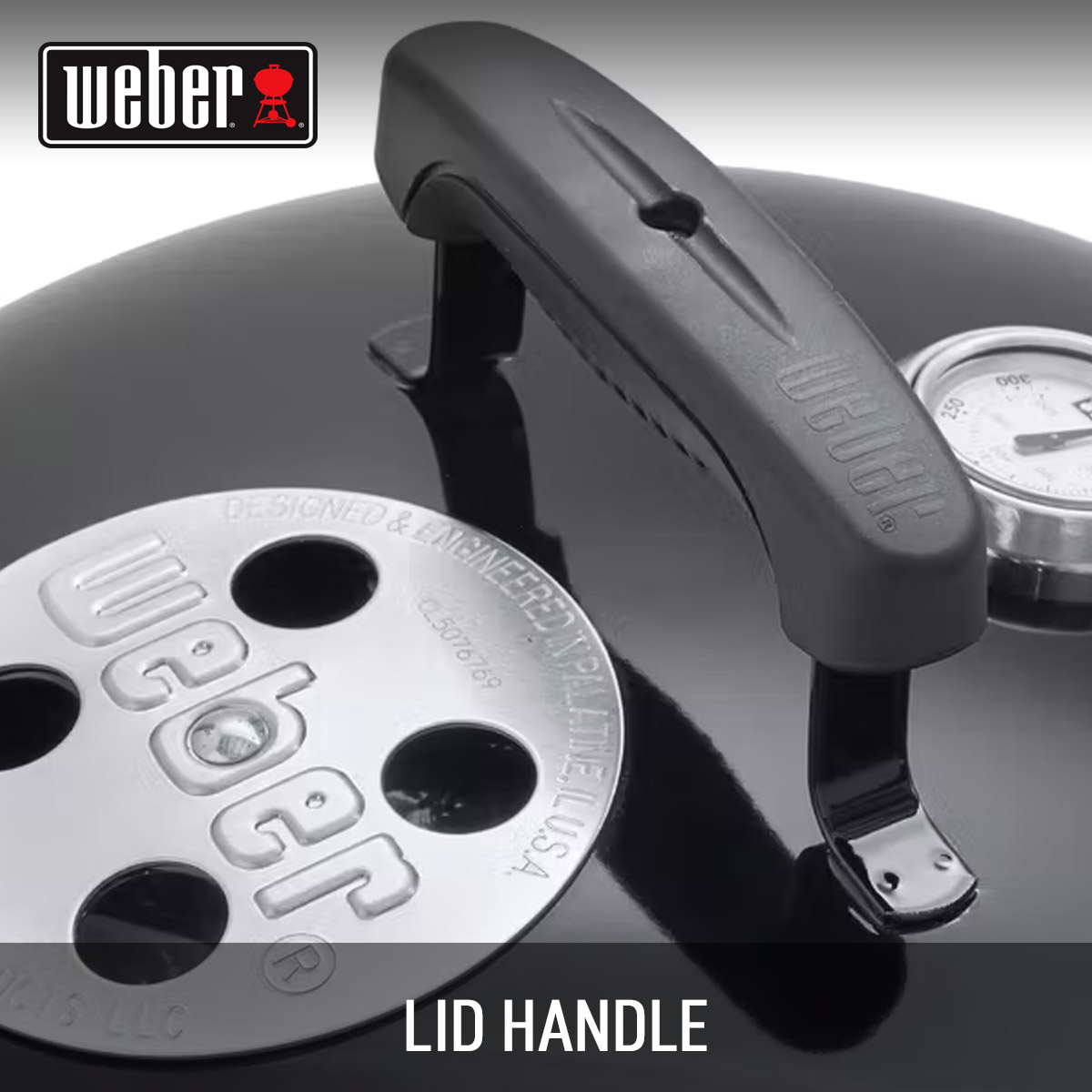 WEBER เตาถ่านบาร์บีคิว Smokey Joe Premium with Thermometer 37ซม. สีดำ