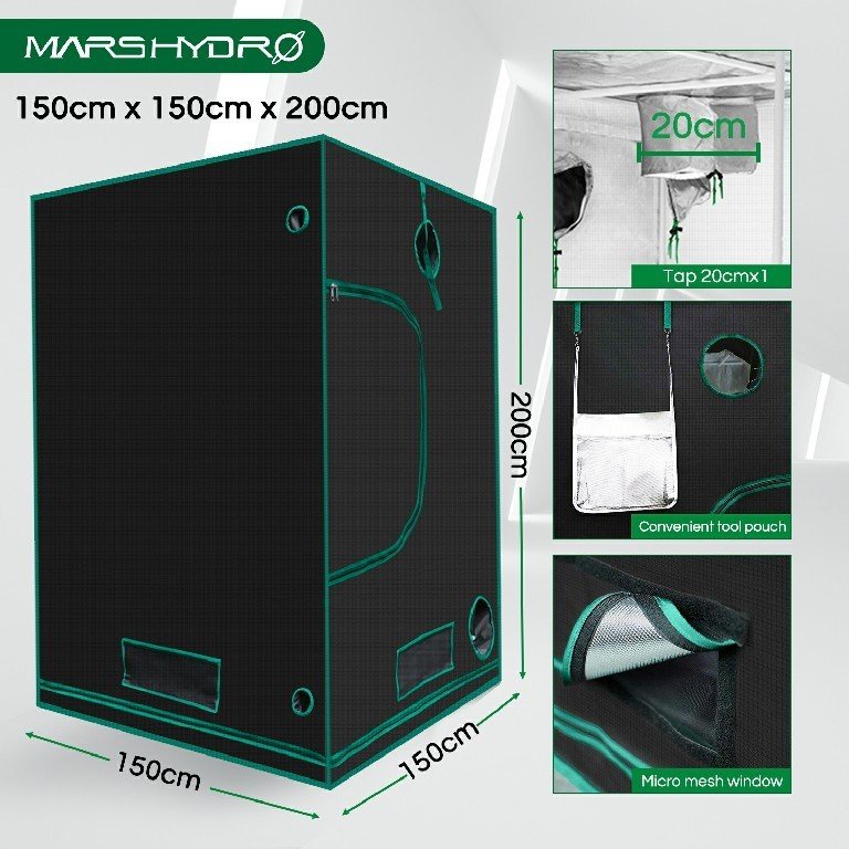 Tente De Culture Mars Hydro GROWTNET - Dimensions 150x150x200 Cm - Kit Hydroponique - Neuf