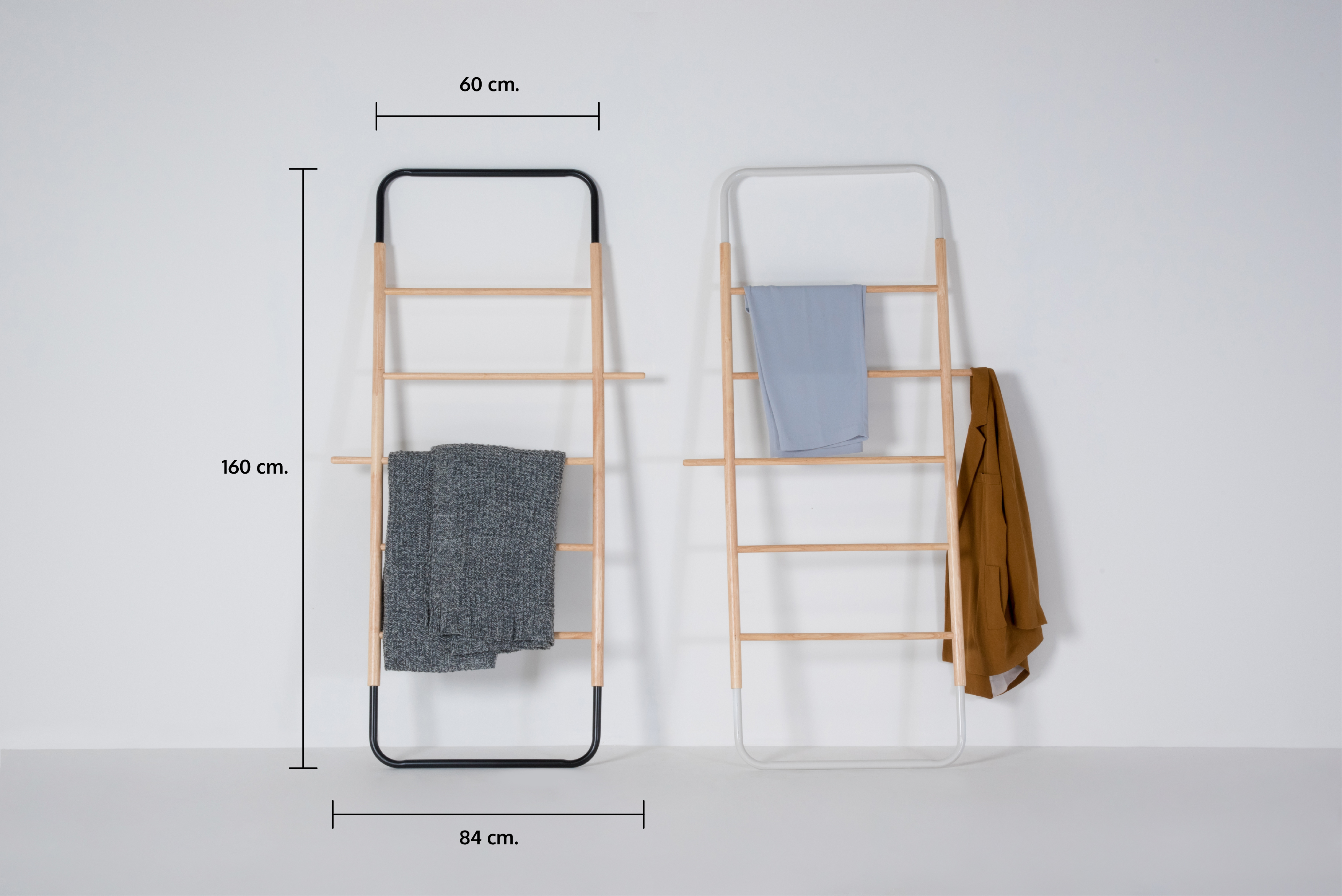 Cloth Rack Mini Table Eggwhite ที่พาดผ้า MATCH Cloth Rack White Color ก84xล3xส160 ซม มินิมอล ...