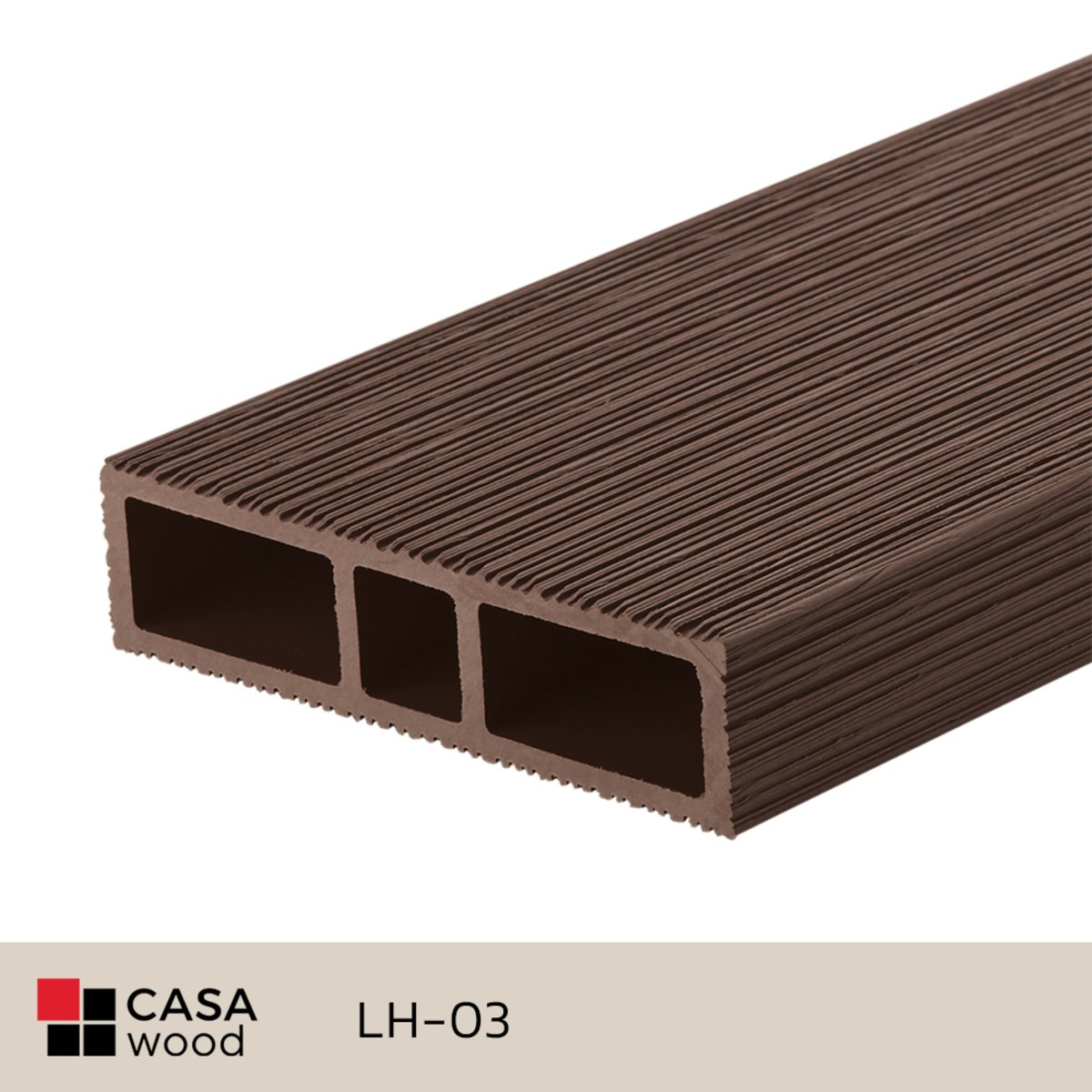 CASA Wood ไม้ระแนง Brown Oak 127 มม. x 30 มม. x ม. LH-03