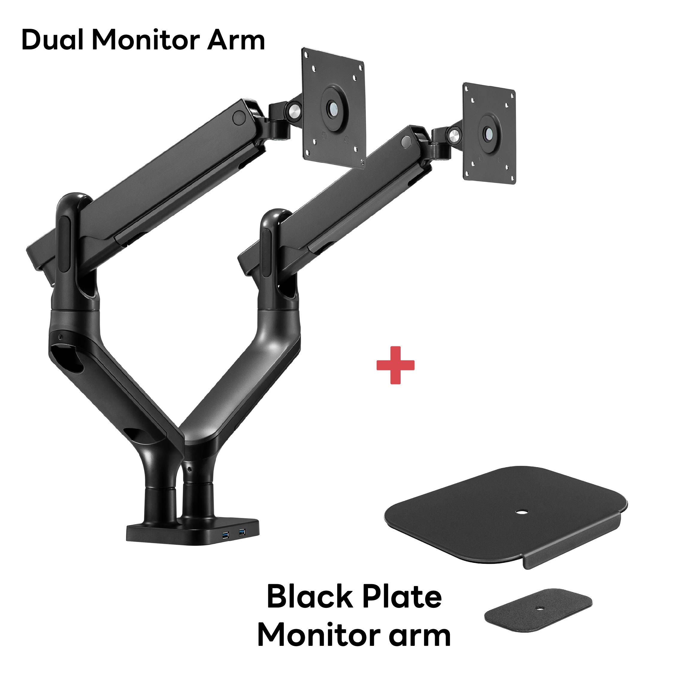 Liv ORing White Single Monitor Arm (USBC&USBA) Premium ALUMINUM แขน