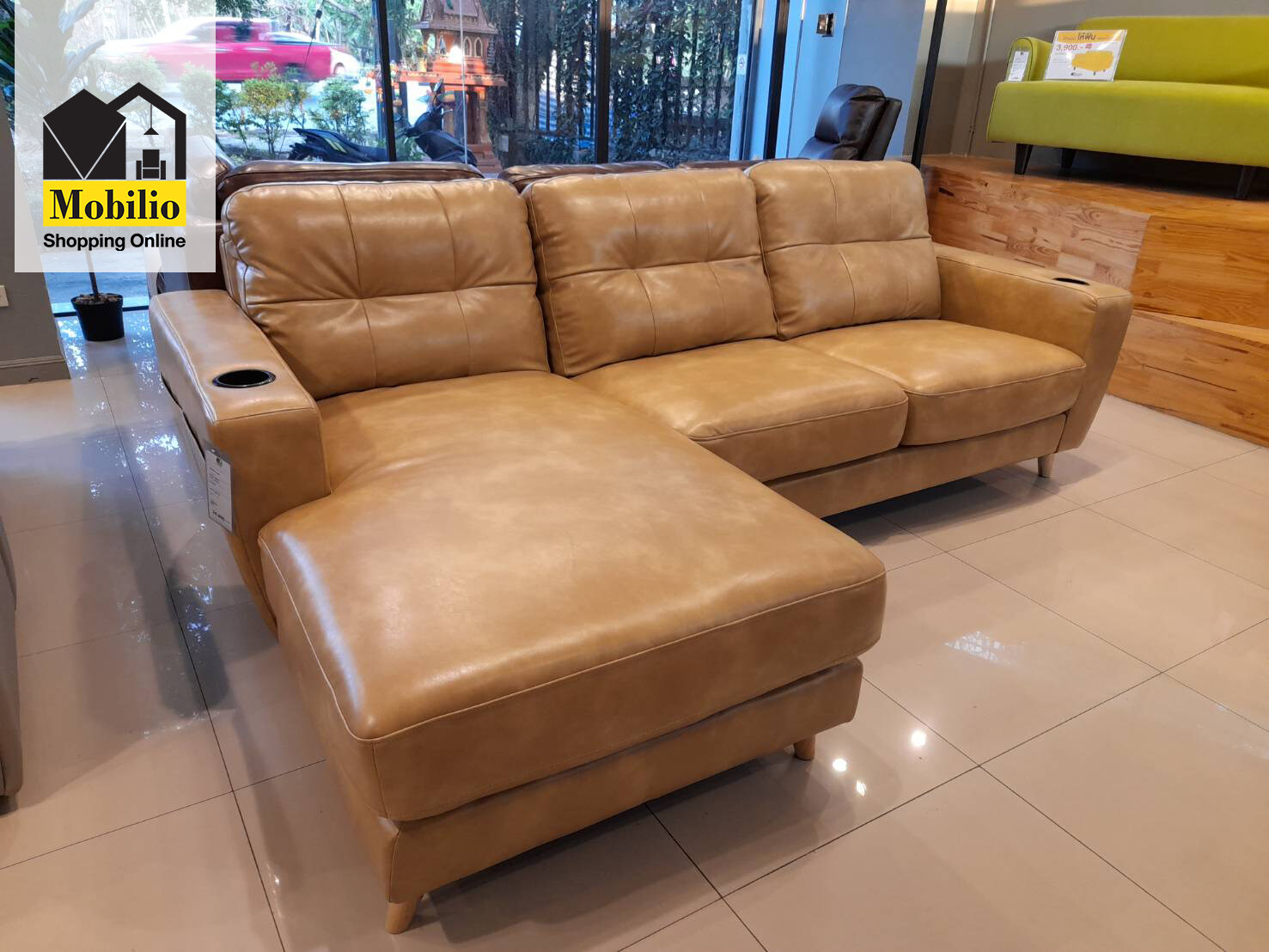 โซฟา L Shape รุ่น BOSTON บอสตัน 253 cm fauxLeather PQ060-07(R) - บริษัท ...