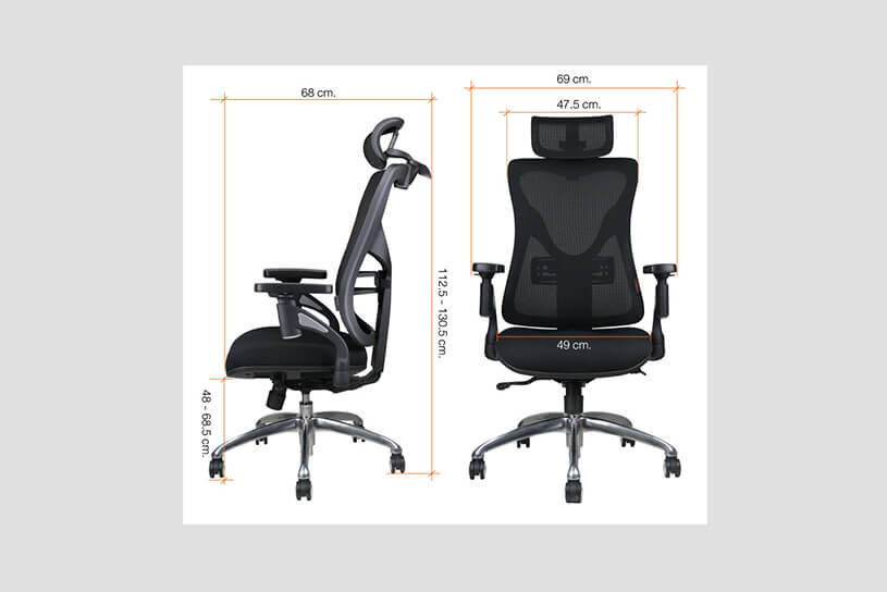 ภาพ:การวัดขนาดของเก้าอี้เพื่อคำนวณสรีระของผู้นั่ง