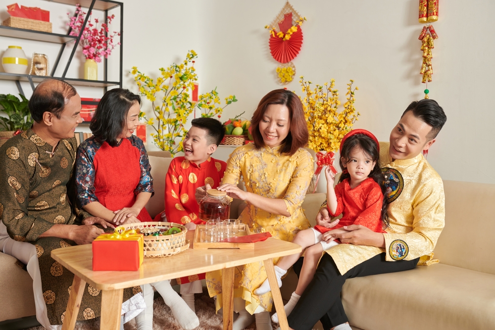 ภาพ: ครอบครัวในวันตรุษจีน